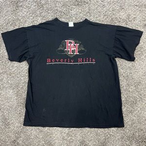 Vintage Beverly Hills shirt womens XL extra‎ large black short sleeve